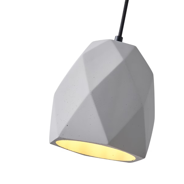 LÁMPARA DE TECHO COLGANTE HORMIGÓN 1xΕ27 160x160x170mm GRIS ARTE ILLUMINA ARME