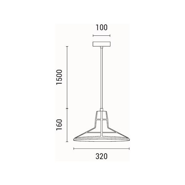 LÁMPARA DE TECHO COLGANTE DE HORMIGÓN 1xΕ27 320x320x160mm GRIS ARTE ILLUMINA ARME