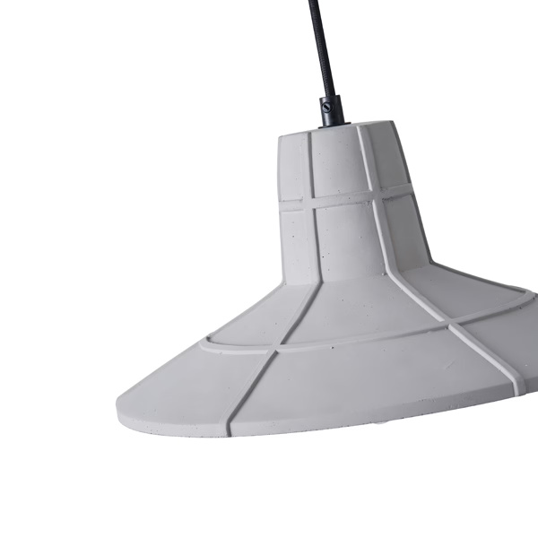 LÁMPARA DE TECHO COLGANTE DE HORMIGÓN 1xΕ27 320x320x160mm GRIS ARTE ILLUMINA ARME