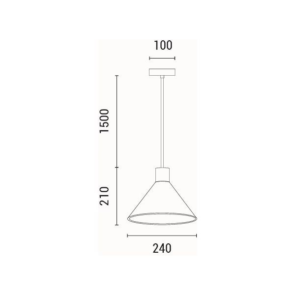 LÁMPARA DE TECHO COLGANTE HORMIGÓN 1xE27 240x240x200mm GRIS ARTE ILLUMINA YESO
