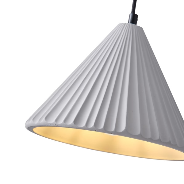 LÁMPARA DE TECHO COLGANTE HORMIGÓN LUZ 1XΕ27 Ø240X1710mm GRIS ARTE ILLUMINA PLATRE