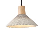 LÁMPARA DE TECHO COLGANTE CAUCHO MADERA Y HORMIGÓN 1xE27 Ø250X1680mm ARTE ILLUMINA GESSO