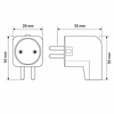 ENCHUFE MACHO TOMA LATERAL, BLANCO, 16A 250V EUROLAMP