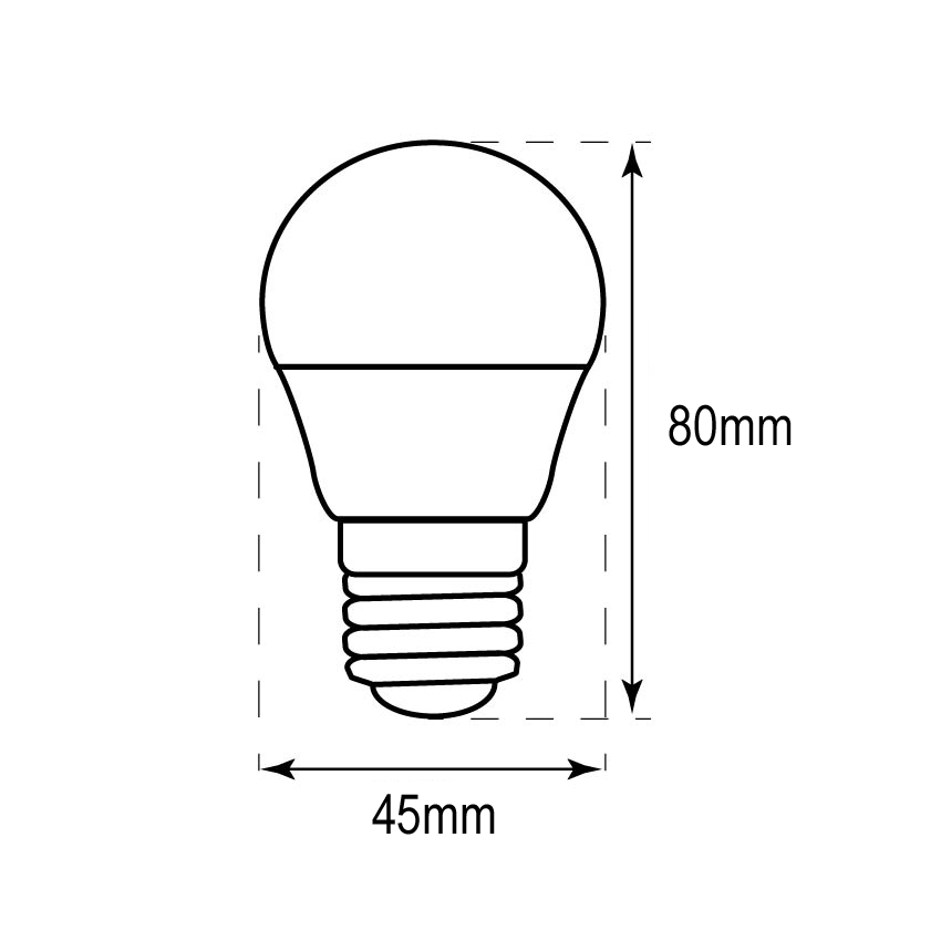 BOMBILLA LED ESFÉRICA G45 2,9W E27 175-265V "PRO" 470lm