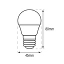 BOMBILLA LED ESFÉRICA G45 2,9W E27 175-265V "PRO" 470lm