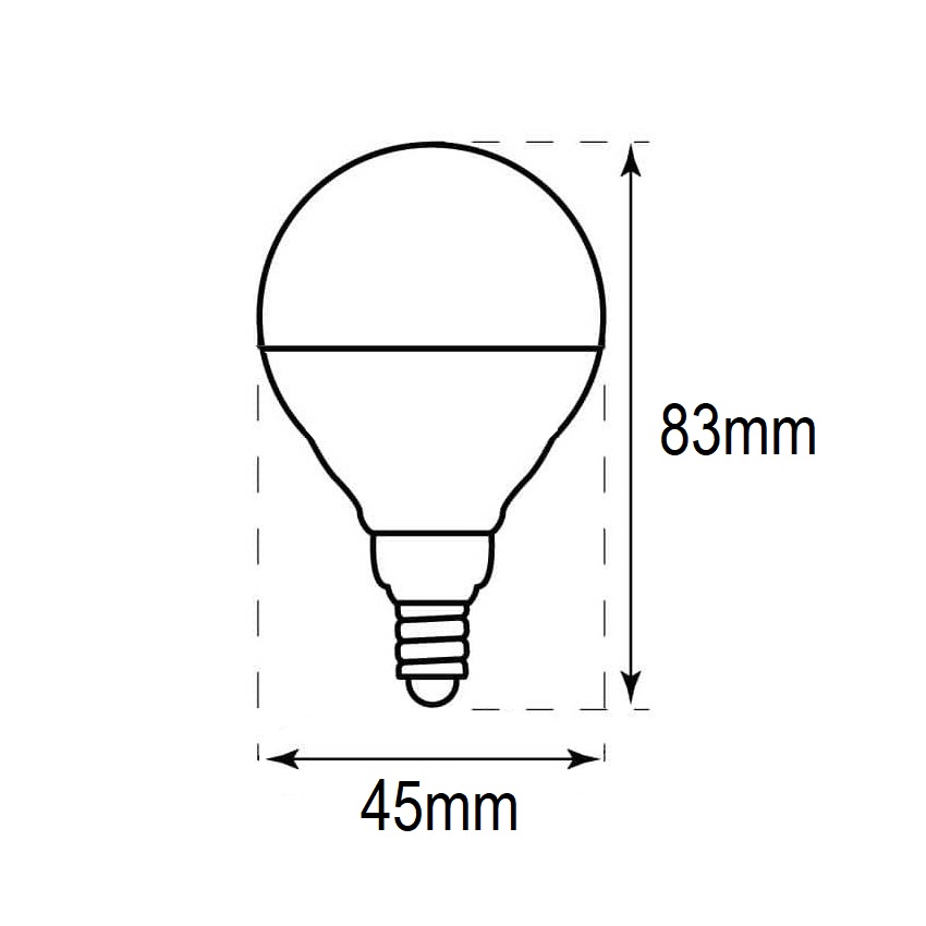 BOMBILLA LED ESFERICA G45 5W E14 PLUS