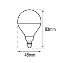 BOMBILLA LED ESFERICA G45 5W E14 PLUS