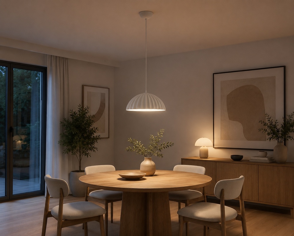 LÁMPARA DE TECHO COLGANTE E27  Ø300X1630mm ARTE ILLUMINA CALCO