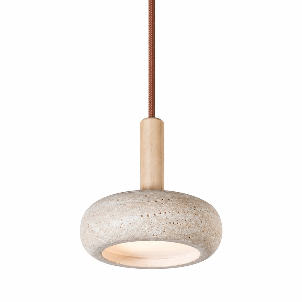LÁMPARA DE TECHO COLGANTE TRAVERTINE LED 5W Ø150x1800 ARTE ILLUMINA LITO