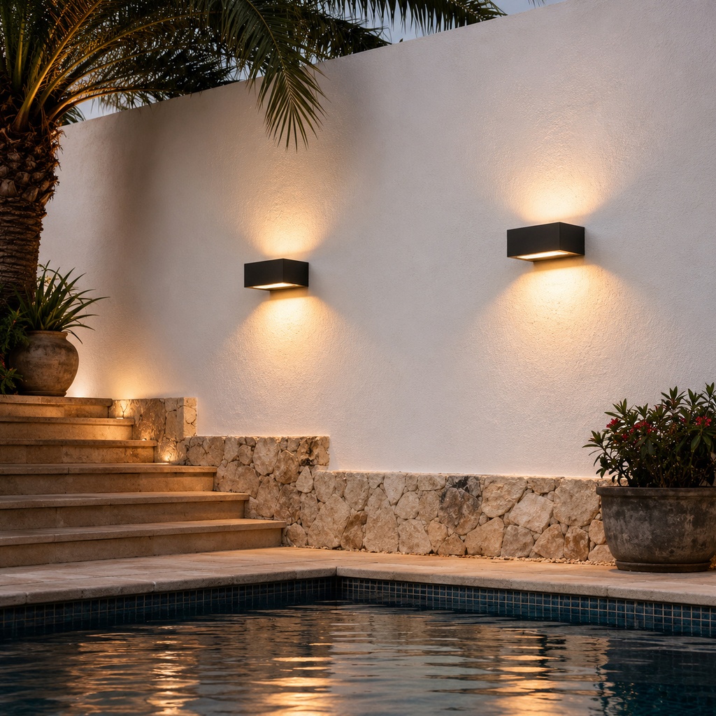 APLIQUE DE PARED LED 12W 230x90x100 3CCT IP65 "LIMA" ARTE ILLUMINA