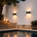 APLIQUE DE PARED LED 12W 230x90x100 3CCT IP65 "LIMA" ARTE ILLUMINA