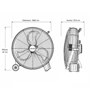 VENTILADOR DE SUELO METÁLICO Ø40 90W