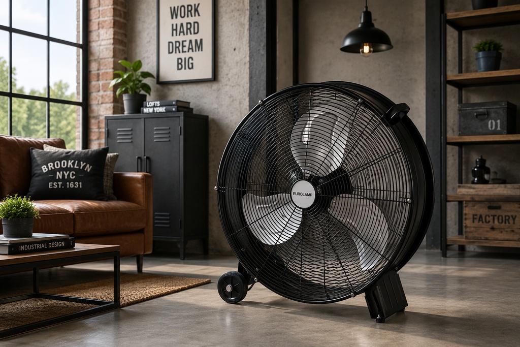 VENTILADOR DE SUELO METÁLICO Ø60 180W EUROLAMP