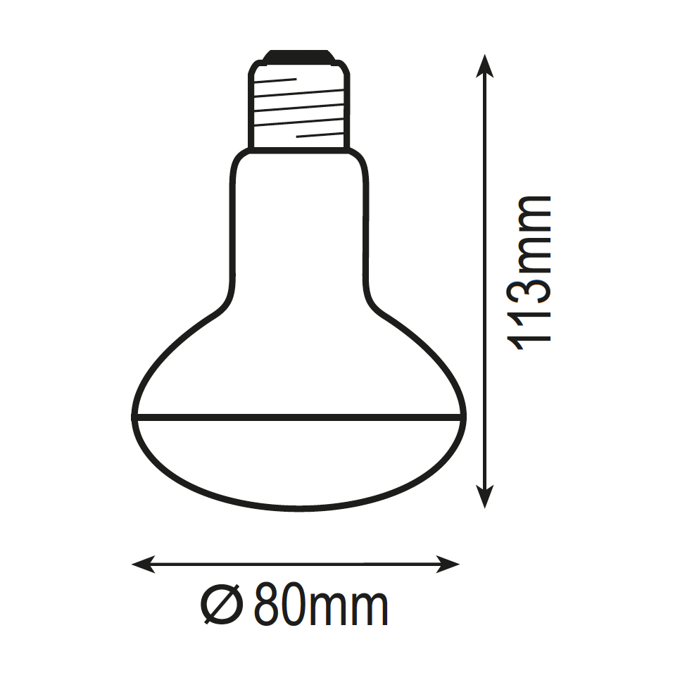BOMBILLA LED R80 12W Ε27 220-240V