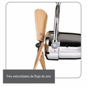 VENTL TECHO FINO 3 ASPAS MADERA CROMADO DIRECCION VIENTO AJUSTABLE