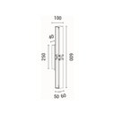 APLIQUE DE PARED ALUMINIO LED 13W 780lm 3000K 600x100mm NEGRO-ORO ARTE ILLUMINA LUIS
