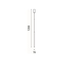 LÁMPARA DE TECHO COLGANTE ALUMINIO "CASCADE" LED 3W 210lm 3000K Ø16x1200mm NEGRO ARTE ILLUMINA