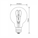 BOMBILLA E27 G125 DECOR LED 5W 2000K 220-240V (OLD. REF. E.147-81807)