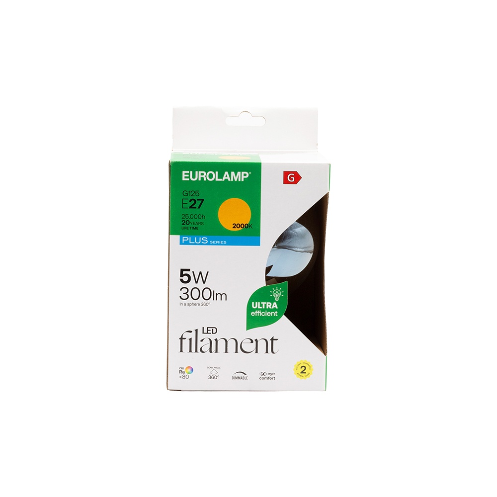 BOMBILLA E27 G125 DECOR LED 5W 2000K 220-240V (OLD. REF. E.147-81807)