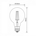 BOMBILLA GLOBO G125 E27 DECO GOLD GLASS DIMABLE 8W 2400K EUROLAMP