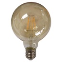 BOMBILLA GLOBO G125 E27 DECO GOLD GLASS DIMABLE 8W 2400K EUROLAMP