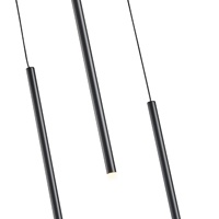 LÁMPARA COLGANTE ALUMINIO LED 6W 360lm 3000K Ø300x1500mm NEGRO ARTE ILLUMINA CASCADE