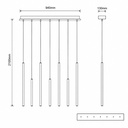 LÁMPARA DE TECHO COLGANTE ALUMINIO LED 16W 960lm 3000K 940x1500x130mm NEGRO ARTE ILLUMINA CASCADE