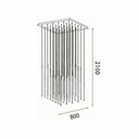 LÁMPARA DE TECHO COLGANTE ALUMINIO LED 72W 4320lm 3000K 800x1500mm NEGRO ARTE ILLUMINA CASCADE