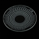CRISTAL REPUESTO DOWNLIGHT Ø18,4cm TRANSPARENTE CON SERIGRAFIA BLANCA