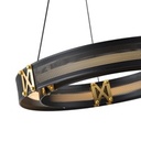 LÁMPARA COLGANTE ALUMINIO LED 21W 1260lm 3000K Ø420mm NEGRO-ORO ARTE ILLUMINA LUIS