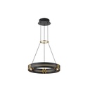 LÁMPARA COLGANTE ALUMINIO LED 21W 1260lm 3000K Ø420mm NEGRO-ORO ARTE ILLUMINA LUIS
