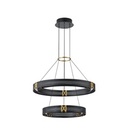 LÁMPARA COLGANTE ALUMINIO LED 62W 3720lm 3000K 620x1200mm NEGRO-ORO ARTE ILLUMINA LUIS