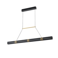 LÁMPARA COLGANTE ALUMINIO LED 21W 1260lm 3000K 1200x1200mm NEGRO-ORO ARTE ILLUMINA LUIS