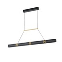 LÁMPARA COLGANTE ALUMINIO LED 21W 1260lm 3000K 1200x1200mm NEGRO-ORO ARTE ILLUMINA LUIS