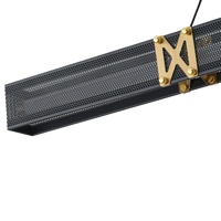 LÁMPARA COLGANTE ALUMINIO LED 21W 1260lm 3000K 1200x1200mm NEGRO-ORO ARTE ILLUMINA LUIS