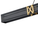 LÁMPARA COLGANTE ALUMINIO LED 21W 1260lm 3000K 1200x1200mm NEGRO-ORO ARTE ILLUMINA LUIS