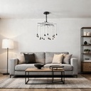 LÁMPARA COLGANTE LED 90W 5400lm 3000K Ø1000x1200mm NEGRO ARTE ILLUMINA CAMPANELLE