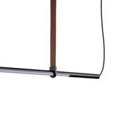 LÁMPARA DE TECHO COLGANTE METAL LED 21W 1260lm 3000K 1400x60x1200mm NEGRO ARTE ILLUMINA LINEA