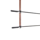 LÁMPARA DE TECHO COLGANTE METAL-CUERO LED 2x20W 2460lm 3000K 1400x60x1200mm NEGRO ARTE ILLUMINA LINEA