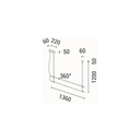 LÁMPARA DE TECHO COLGANTE METAL-CUERO LED 2x20W 2460lm 3000K 1400x60x1200mm NEGRO ARTE ILLUMINA LINEA