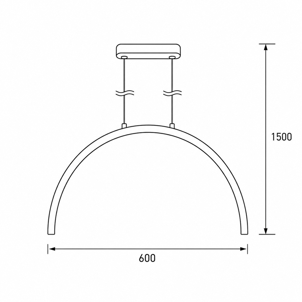 LÁMPARA COLGANTE ALUMINIO-METAL 5W 448lm 3000K 600x20 X330mm  ARTE ILLUMINA APSIS
