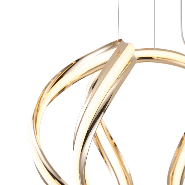 LÁMPARA DE TECHO COLGANTE ALUMINIO LED 38W 2800lm 3000K Ø60mm ORO ARTE ILLUMINA ORBIT