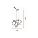 LÁMPARA DE TECHO COLGANTE ALUMINIO LED 38W 2800lm 3000K Ø60mm ORO ARTE ILLUMINA ORBIT
