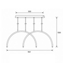LÁMPARA DE TECHO COLGANTE ALUMINIO-METAL 10W 896lm 3000K 840x20x330mm  ARTE ILLUMINA APSIS 
