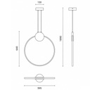 LÁMPARA DE TECHO COLGANTE ALUMINIO / SILICONE REDONDO LED 20W 1820Lm 3000K Ø595X1890mm NEGRO / BRONZE ARTE ILLUMINA AERO