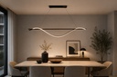 LÁMPARA DE TECHO COLGANTE ALUMINIO / SILICONE LED 12W 780Lm 3000K 1200x1400mm NEGRO ARTE ILLUMINA WAVES