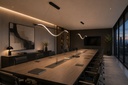 LÁMPARA DE TECHO COLGANTE ALUMINIO / SILICONE LED 12W 780Lm 3000K 1200x1400mm NEGRO ARTE ILLUMINA WAVES