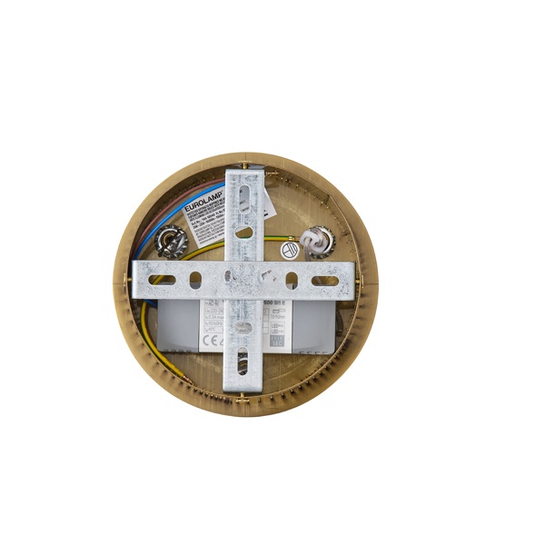 LÁMPARA DE TECHO COLGANTE METÁLICAS LED 20W 1560lm 3000K 530x150mm LATÓN-BLANCO OPAL ARTE ILLUMINA TREA
