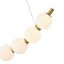 LÁMPARA DE TECHO COLGANTE METAL LED 19W 1170lm 3000K 800x1420mm LATÓN-BLANCO OPAL ARTE ILLUMINA TREA