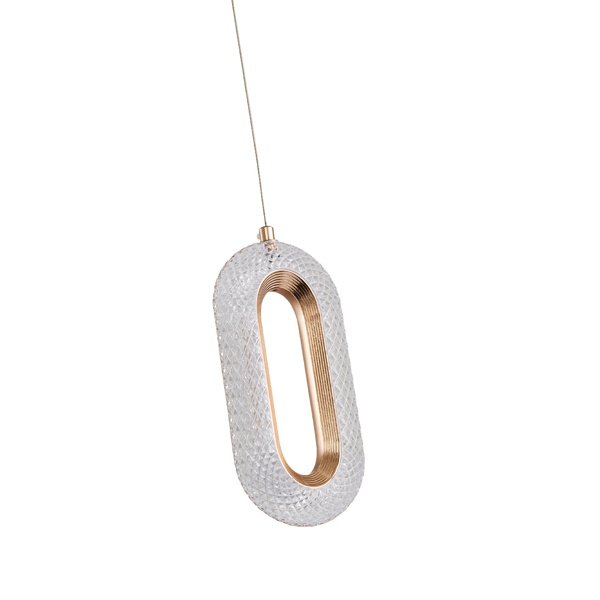 LÁMPARA DE TECHO COLGANTE DE ALUMINIO 9W 780lm 3000K 120x1300mm ORO ROSA ARTE ILLUMINA KRIKO